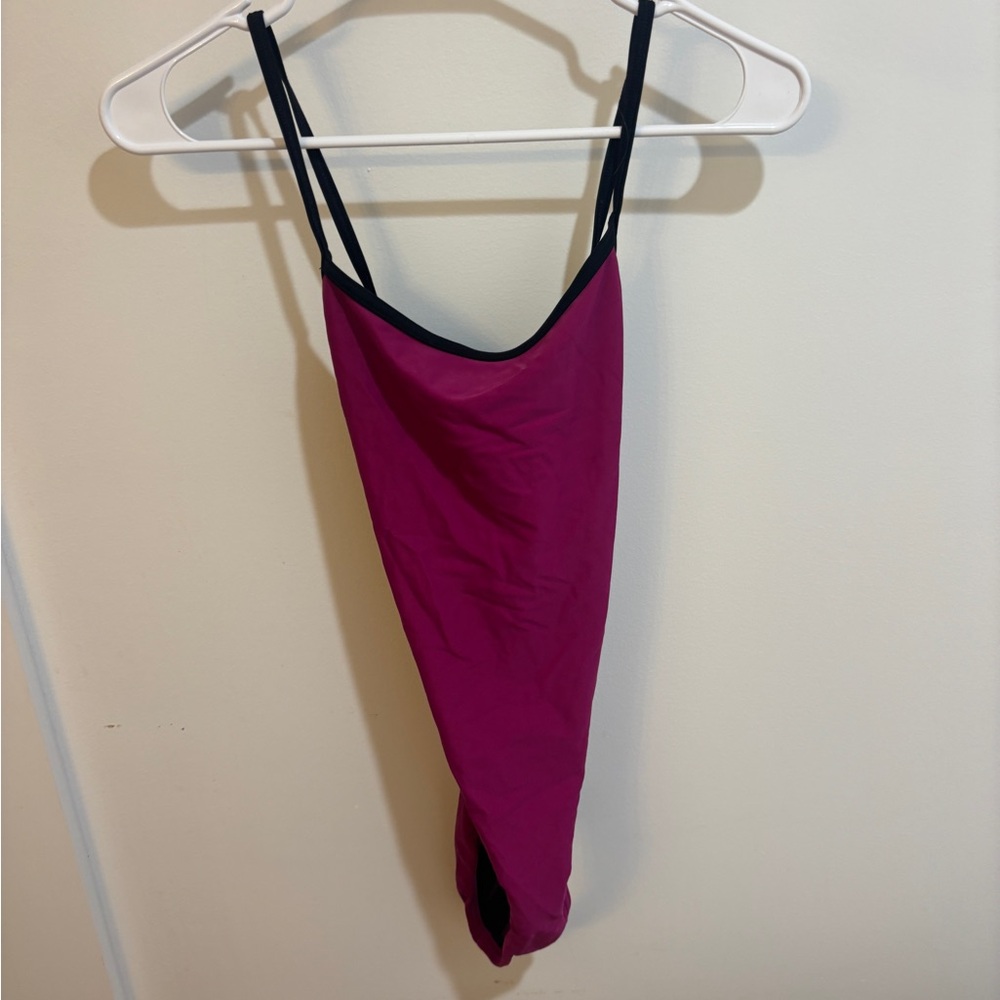 Magenta Athletic One-Piece Swimsuit